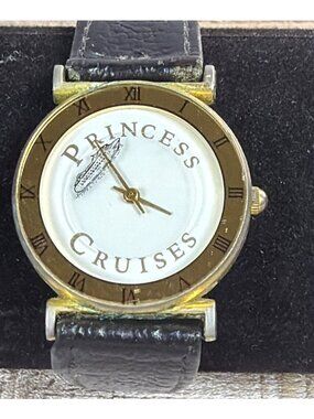 Vintage 1980s Princess Cruises Floating Ship Watch Unisex New Battery Works XL